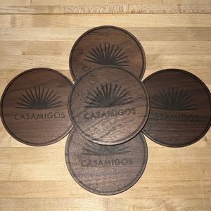Set of 6 Casamigos Wooden Coasters